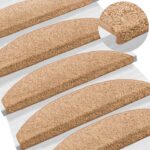 vidaXL Samolepiace schodové rohože 15 pcs Béžová 80 x 24,5 x 3,5 cm – Obrázok 2