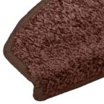 vidaXL Samolepiace schodové rohože 15 pcs Hnedá 80 x 24,5 x 3,5 cm – Obrázok 7