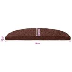 vidaXL Samolepiace schodové rohože 15 pcs Hnedá 80 x 24,5 x 3,5 cm – Obrázok 9