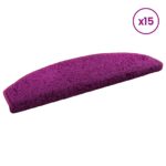vidaXL Samolepiace schodové rohože 15 pcs Fialová 80 x 24,5 x 3,5 cm – Obrázok 3