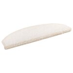 vidaXL Samolepiace schodové rohože 15 pcs Biela 80 x 24,5 x 3,5 cm