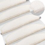 vidaXL Samolepiace schodové rohože 15 pcs Biela 80 x 24,5 x 3,5 cm – Obrázok 2