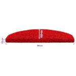 vidaXL Samolepiace schodové rohože 15 pcs Červená 80 x 24,5 x 3,5 cm – Obrázok 9