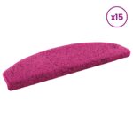 vidaXL Samolepiace schodové rohože 15 pcs Ružová 80 x 24,5 x 3,5 cm – Obrázok 3