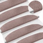 vidaXL Samolepiace schodové rohože 15 pcs Béžová 80 x 24,5 x 3,5 cm – Obrázok 2