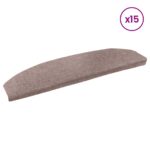 vidaXL Samolepiace schodové rohože 15 pcs Béžová 80 x 24,5 x 3,5 cm – Obrázok 3