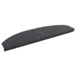 vidaXL Samolepiace schodové rohože 15 pcs Tmavosivá 80 x 24,5 x 3,5 cm