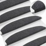 vidaXL Samolepiace schodové rohože 15 pcs Tmavosivá 80 x 24,5 x 3,5 cm – Obrázok 2