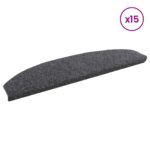 vidaXL Samolepiace schodové rohože 15 pcs Tmavosivá 80 x 24,5 x 3,5 cm – Obrázok 3