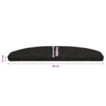 vidaXL Samolepiace schodové rohože 15 pcs Čierna 80 x 24,5 x 3,5 cm – Obrázok 9