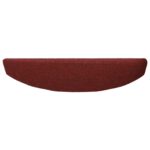 vidaXL Samolepiace schodové rohože Polkruh 15 pcs Bordeaux červená – Obrázok 6
