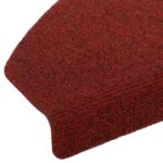 vidaXL Samolepiace schodové rohože Polkruh 15 pcs Bordeaux červená – Obrázok 7