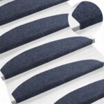 vidaXL Samolepiace schodové rohože 15 pcs Modrá 80 x 24,5 x 3,5 cm – Obrázok 2