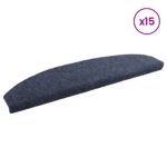 vidaXL Samolepiace schodové rohože 15 pcs Modrá 80 x 24,5 x 3,5 cm – Obrázok 3