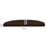 vidaXL Samolepiace schodové rohože 15 pcs Hnedá 80 x 24,5 x 3,5 cm – Obrázok 9