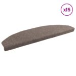 vidaXL Samolepiace schodové rohože 15 pcs Kávová 80 x 24,5 x 3,5 cm – Obrázok 3