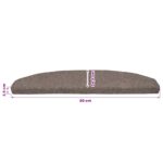 vidaXL Samolepiace schodové rohože 15 pcs Kávová 80 x 24,5 x 3,5 cm – Obrázok 9