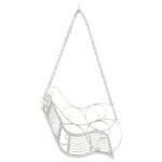 vidaXL Hojdací stôl Oceľ 71 x 75 x 59 cm Antická biela – Obrázok 4