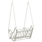 vidaXL Hojdací stôl Oceľ 71 x 75 x 59 cm Antická biela – Obrázok 5