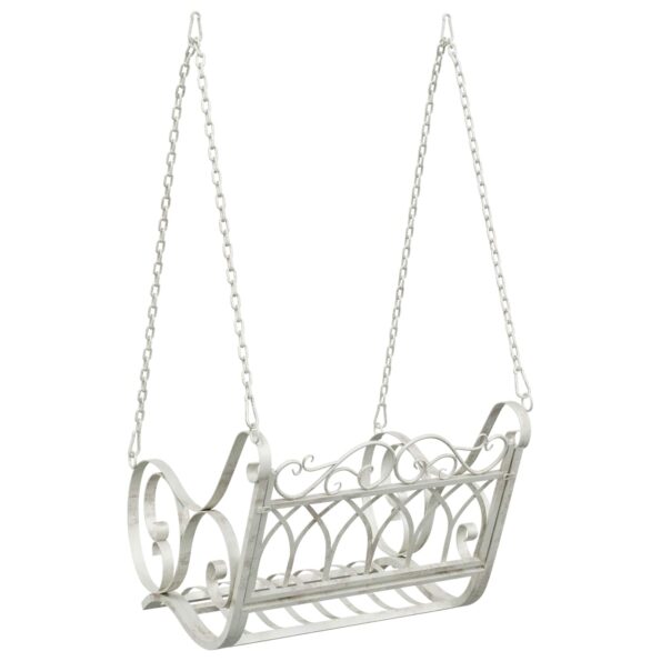 vidaXL Hojdací stôl Oceľ 71 x 75 x 59 cm Antická biela – Obrázok 5