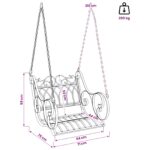 vidaXL Hojdací stôl Oceľ 71 x 75 x 59 cm Antická biela – Obrázok 7
