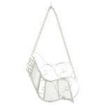 vidaXL Hojdací stôl Oceľ 109 x 75 x 59 cm Antická biela – Obrázok 4