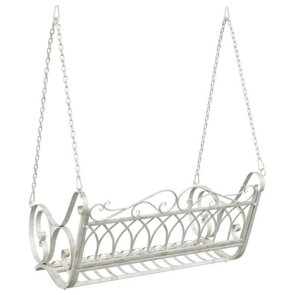 vidaXL Hojdací stôl Oceľ 109 x 75 x 59 cm Antická biela – Obrázok 5
