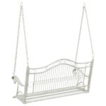 vidaXL Hojdací stôl Oceľ 115 x 61 x 63 cm Antická biela – Obrázok 5