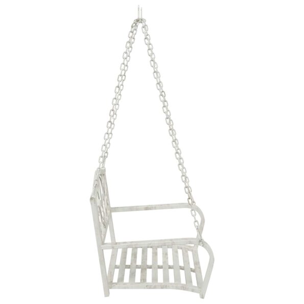 vidaXL Hojdací stôl Oceľ 71,5 x 59 x 55 cm Antická biela – Obrázok 4