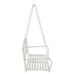 vidaXL Hojdací stôl Oceľ 110,5 x 59 x 55 cm Antická biela – Obrázok 4