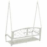 vidaXL Hojdací stôl Oceľ 110,5 x 59 x 55 cm Antická biela – Obrázok 5