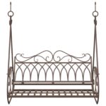 vidaXL Hojdací stôl Oceľ 112 x 60 x 126,5 cm Antik hnedá – Obrázok 3