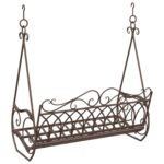 vidaXL Hojdací stôl Oceľ 112 x 60 x 126,5 cm Antik hnedá – Obrázok 5