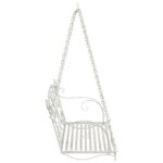 vidaXL Hojdací stôl Oceľ 105,5 x 61 x 56 cm Antická biela – Obrázok 4
