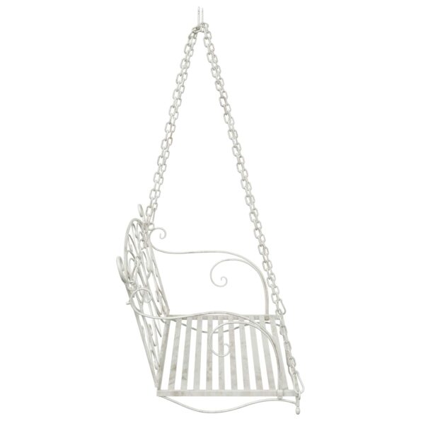 vidaXL Hojdací stôl Oceľ 105,5 x 61 x 56 cm Antická biela – Obrázok 4
