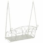 vidaXL Hojdací stôl Oceľ 105,5 x 61 x 56 cm Antická biela – Obrázok 5
