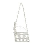 vidaXL Hojdací stôl Oceľ 110 x 52,5 x 47 cm Antická biela – Obrázok 4