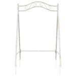 vidaXL Rám pre hojdačku Antická biela 113 x 121,5 x 168 cm Oceľ – Obrázok 3