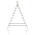 vidaXL Rám pre hojdačku Antická biela 113 x 121,5 x 168 cm Oceľ – Obrázok 4