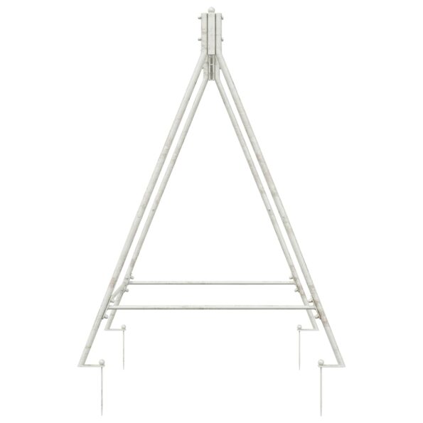 vidaXL Rám pre hojdačku Antická biela 113 x 121,5 x 168 cm Oceľ – Obrázok 4