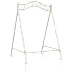 vidaXL Rám pre hojdačku Antická biela 113 x 121,5 x 168 cm Oceľ – Obrázok 5