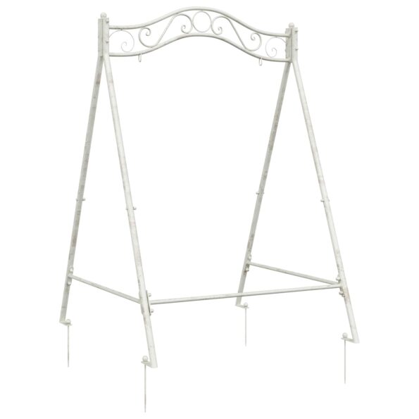 vidaXL Rám pre hojdačku Antická biela 113 x 121,5 x 168 cm Oceľ – Obrázok 5