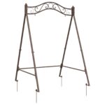 vidaXL Rám pre hojdačku Antik hnedá 113 x 121,5 x 168 cm Oceľ – Obrázok 2