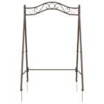 vidaXL Rám pre hojdačku Antik hnedá 113 x 121,5 x 168 cm Oceľ – Obrázok 3