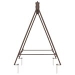 vidaXL Rám pre hojdačku Antik hnedá 113 x 121,5 x 168 cm Oceľ – Obrázok 4