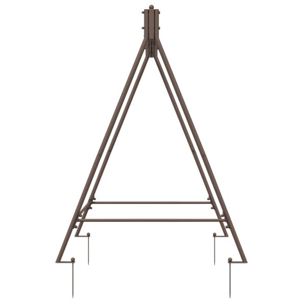 vidaXL Rám pre hojdačku Antik hnedá 113 x 121,5 x 168 cm Oceľ – Obrázok 4