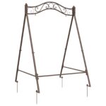 vidaXL Rám pre hojdačku Antik hnedá 113 x 121,5 x 168 cm Oceľ – Obrázok 5
