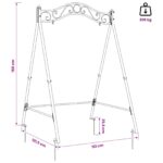 vidaXL Rám pre hojdačku Antik hnedá 113 x 121,5 x 168 cm Oceľ – Obrázok 7