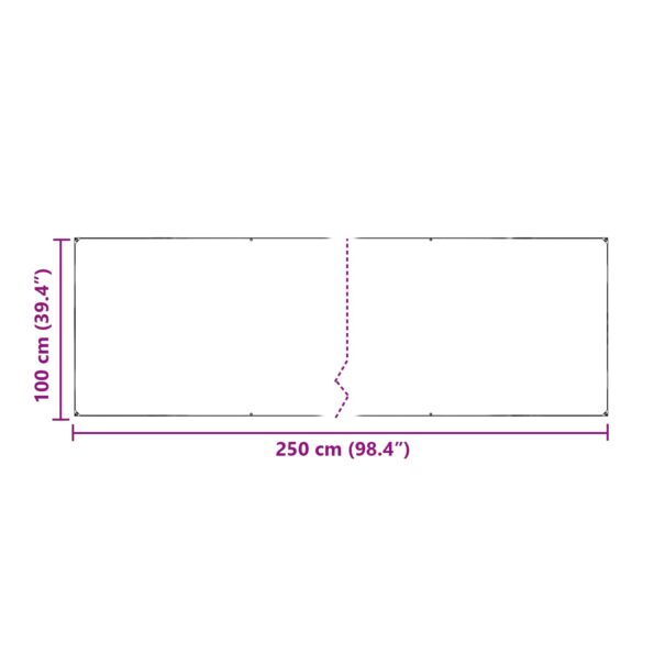 vidaXL Plachta Priehľadná 2,5 x 1 m PE – Obrázok 10