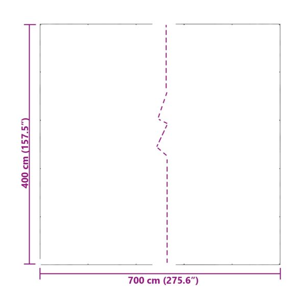 vidaXL Plachta Priehľadná 7 x 4 m PE – Obrázok 10